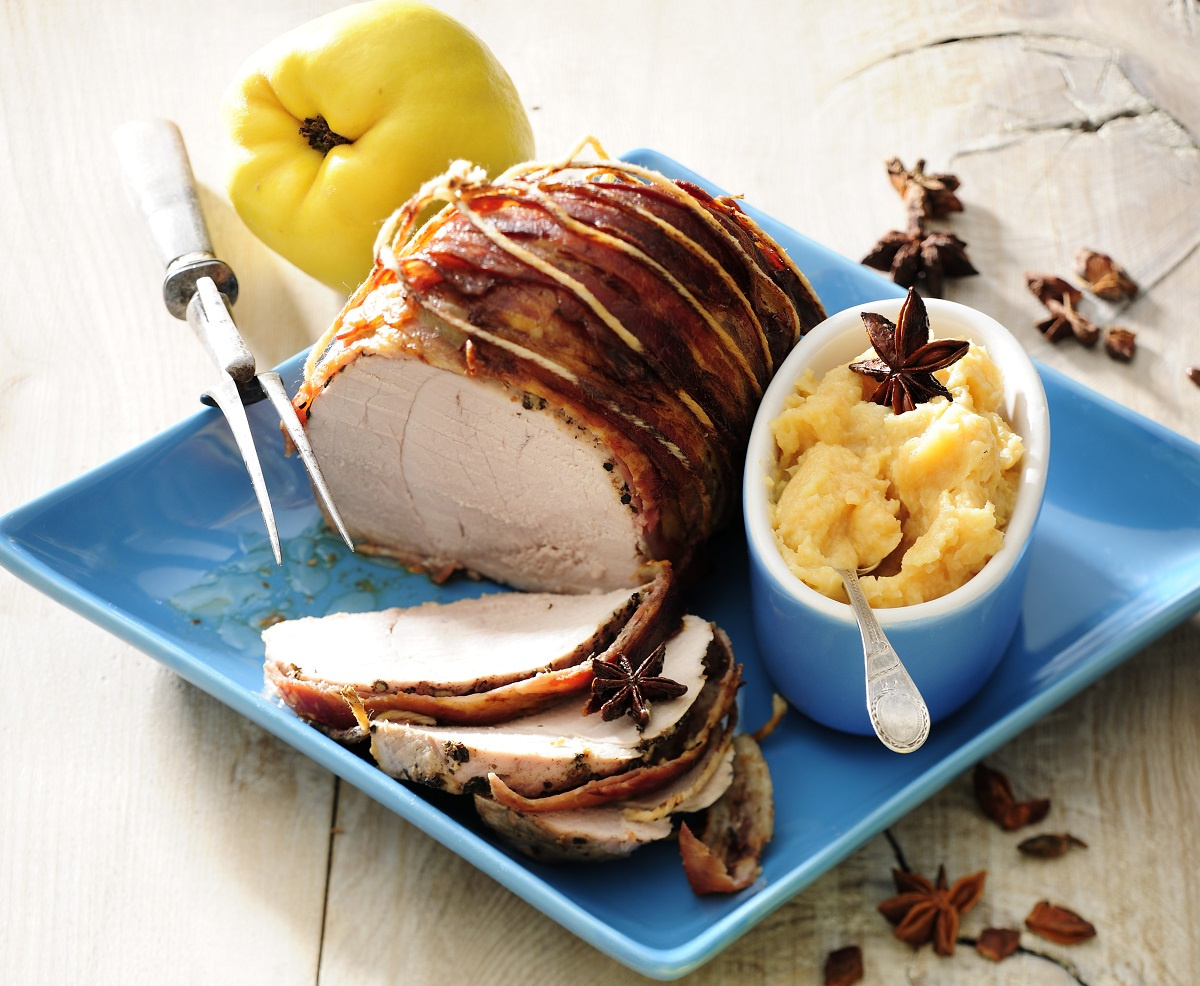 Pieczeń wieprzowa z pigwowym puree