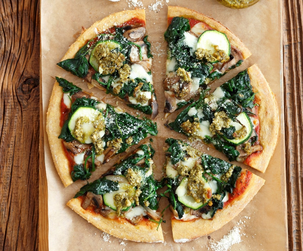 Pizza ze szpinakiem