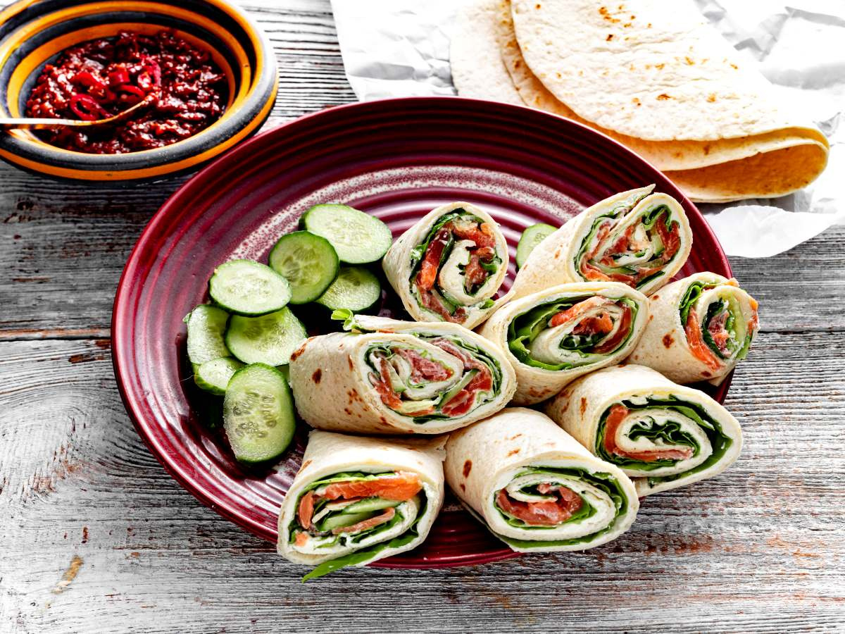 Tortilla z łososiem