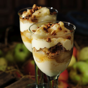 Jabłkowe tiramisu w pucharkach
