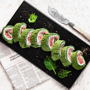 rolada szpinakowa z łososiem