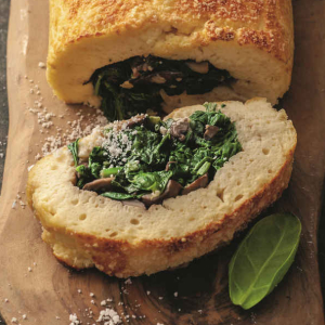 Rolada serowa ze szpinakiem