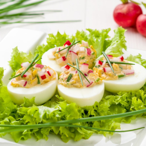Jajka faszerowane rzodkiewką