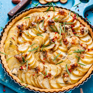 Tarta ziemniaczana z serem pleśniowym