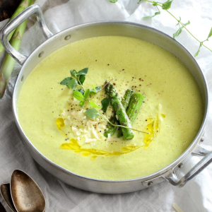 Krem z zielonych szparagów