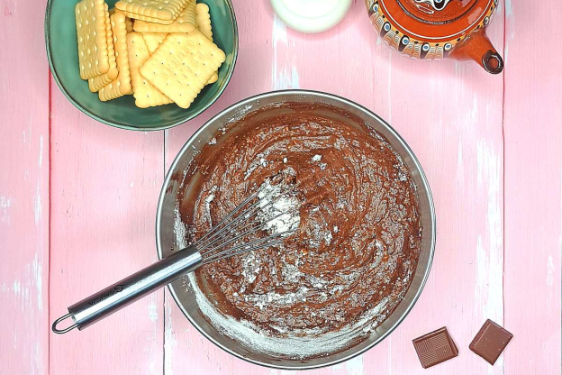 blok czekoladowy - wmieszanie mleka w proszku