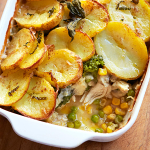 zapiekanka z kurczakiem i ziemniakami