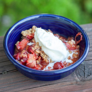 owsianka z rabarbarem