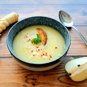 Krem z gruszki i pietruszki