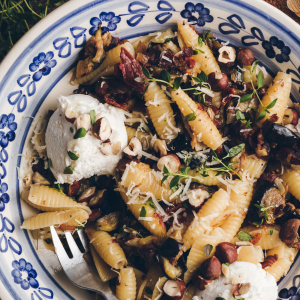 Makaron z bakłażanem i tymiankiem