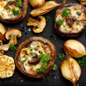 pieczarki zapiekane z serem