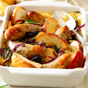 Zapiekanka z białą kiełbasą