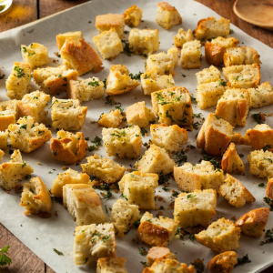 Grzanki z chleba tostowego