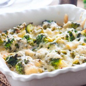 Zapiekanka z kurczakiem i brokułami