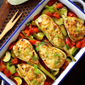 Fenkuł faszerowany z warzywami