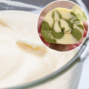 zielono-biała rolada