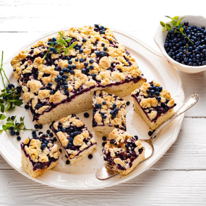 Ciasto drożdżowe z jagodami