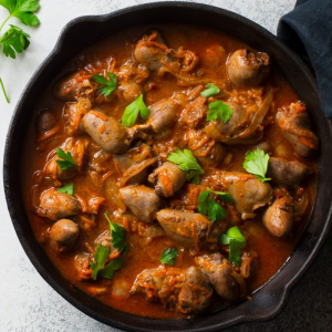 Gulasz z serc drobiowych