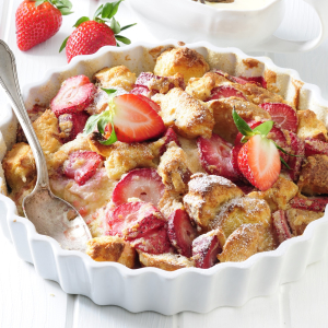 Zapiekanka waniliowa z truskawkami