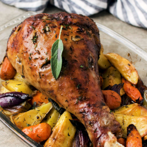 Udziec z indyka pieczony w rękawie