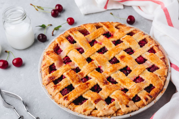 Tarta z wiśniami – upieczona