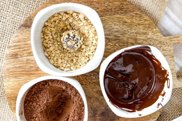 trufle czekoladowe - obtaczanie