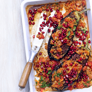 Bakłażany faszerowane wołowiną i granatem