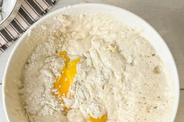 faworki drożdżowe - ciasto