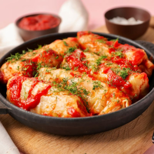 gołąbki keto z kalafiorem