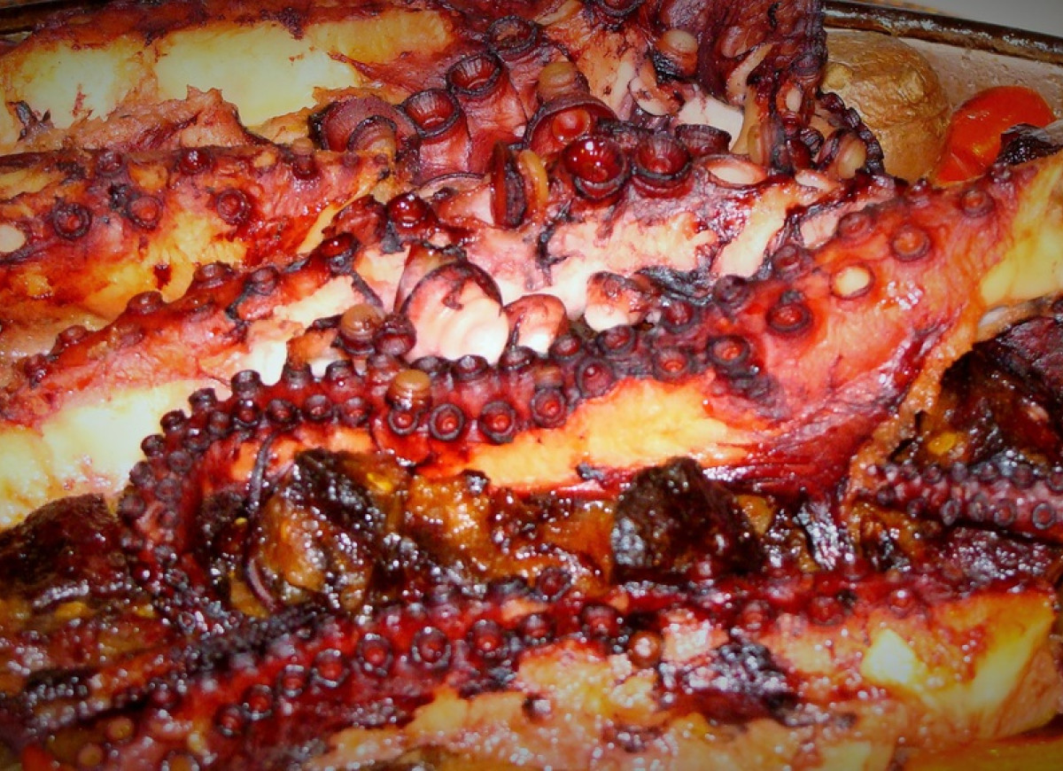 Pieczona ośmiornica