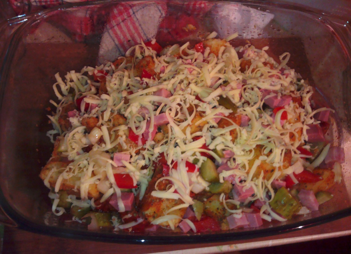 Zapiekanka z ziemniakami i boczkiem