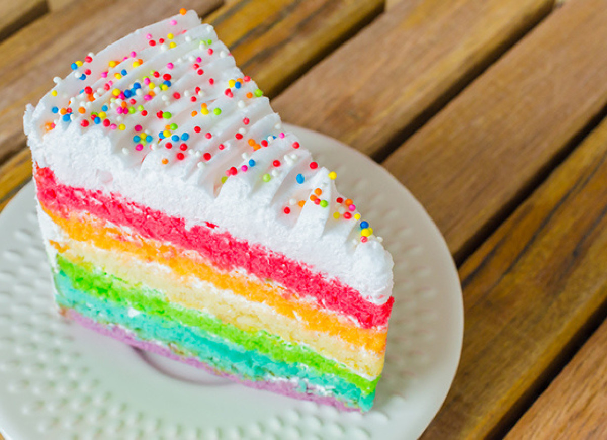 Tęczowy tort