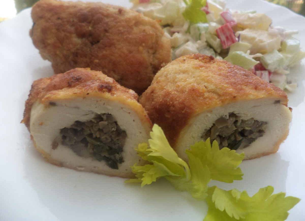 Roladki z pieczarkami i serem 