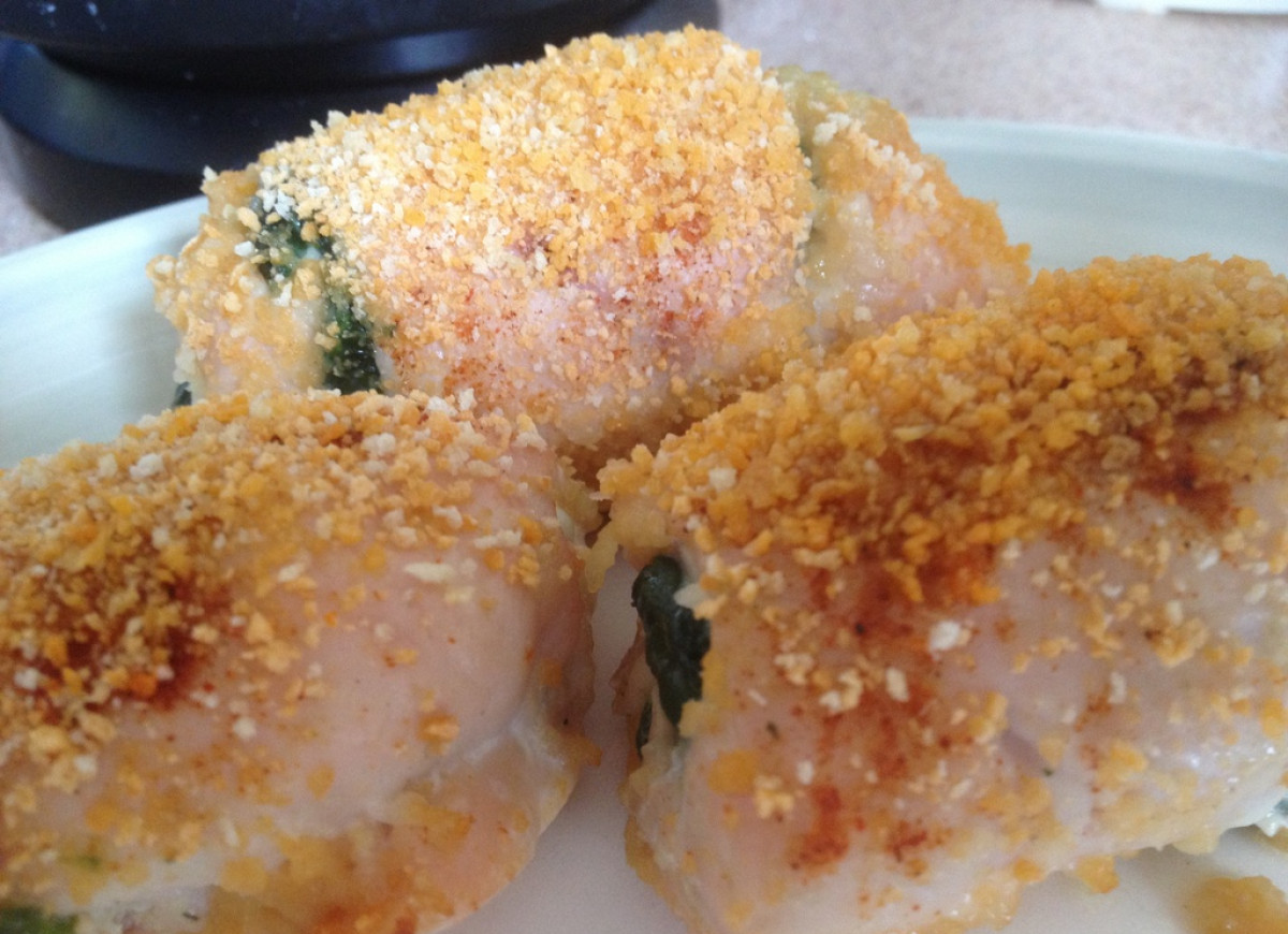 Roladki z indyka ze szpinakiem