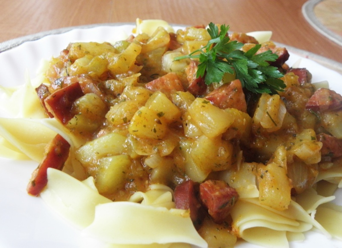 Potrawka z dyni i cukinii.