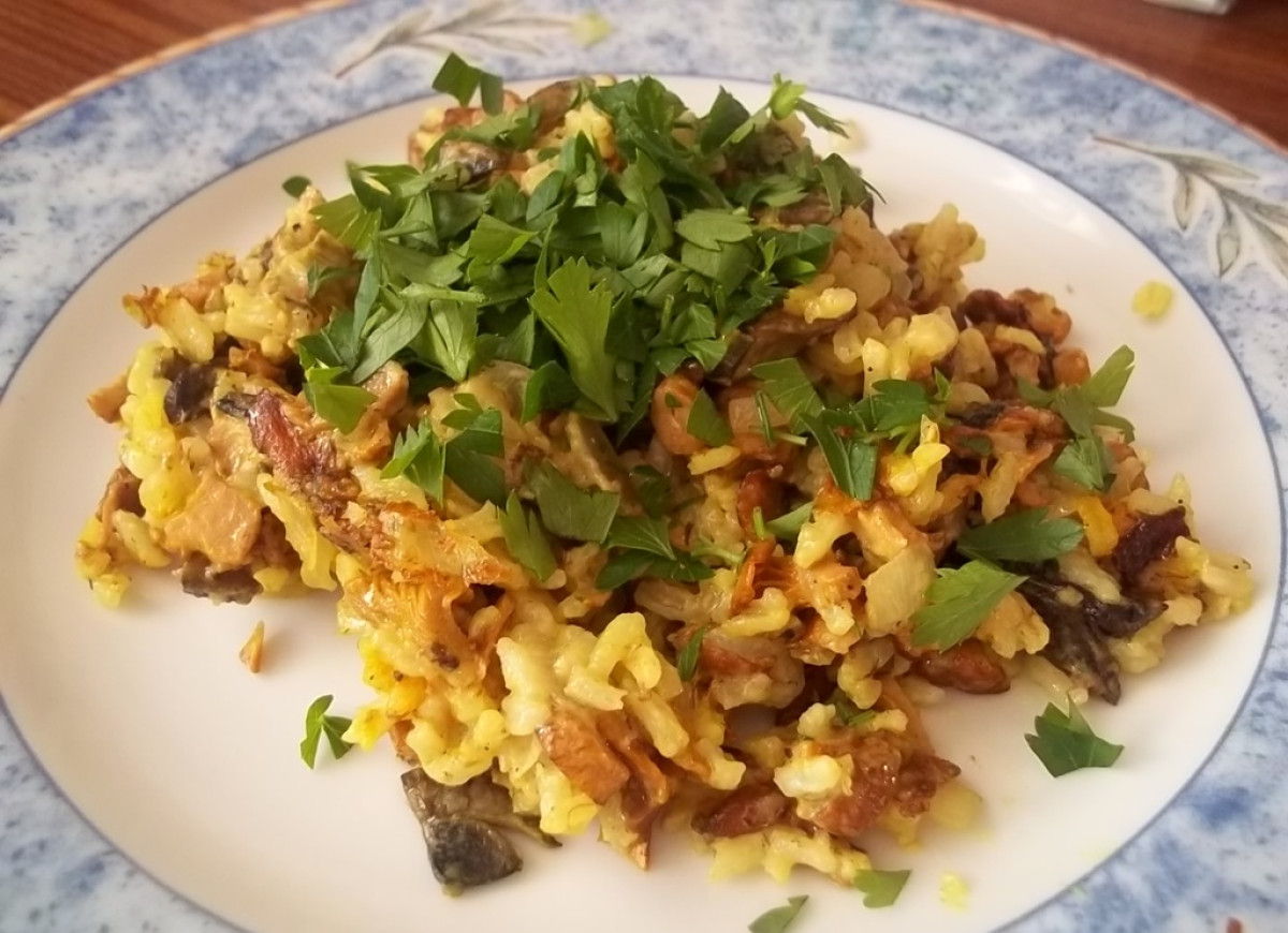 Ryż z leśnymi grzybami