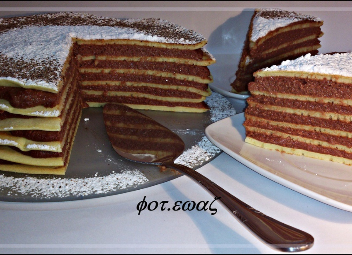 Naleśnikowy tort z masą kaszkową