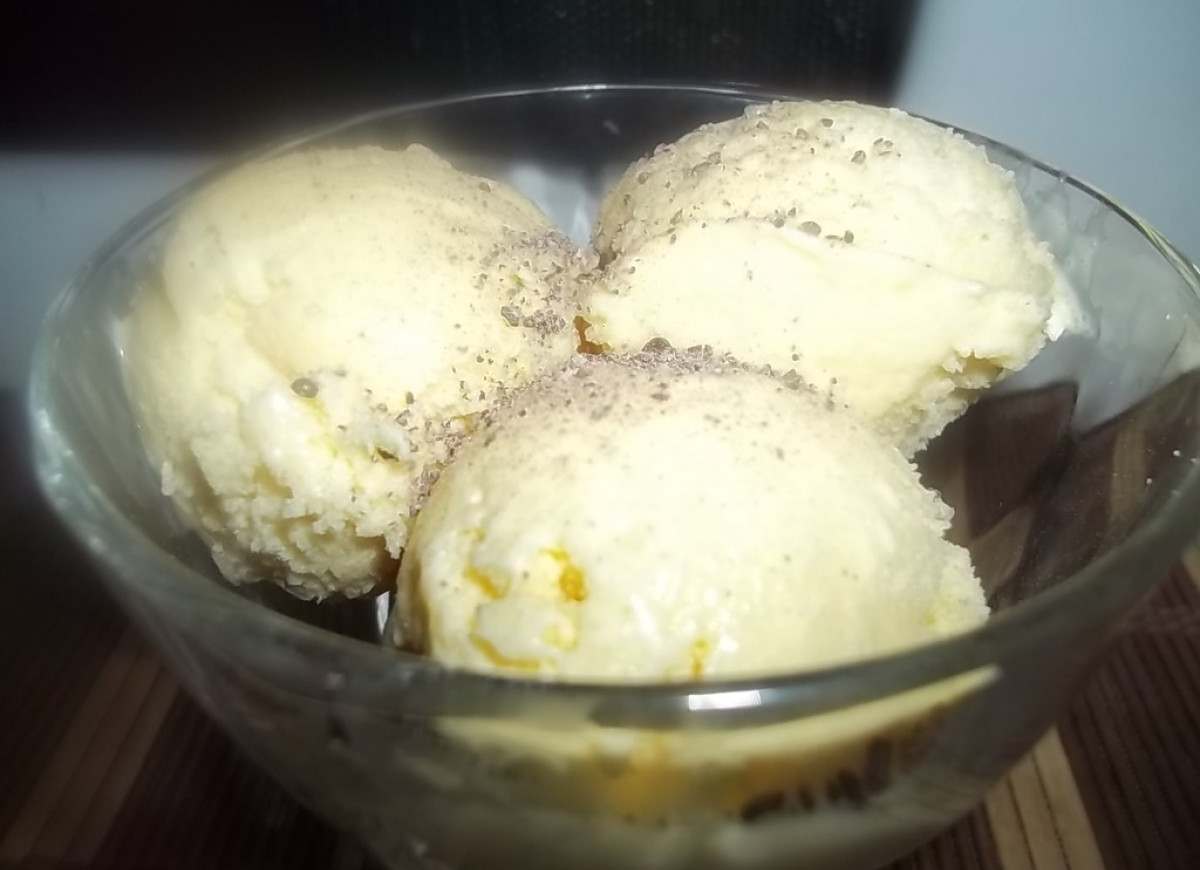 Waniliowe lody z kaszy manny