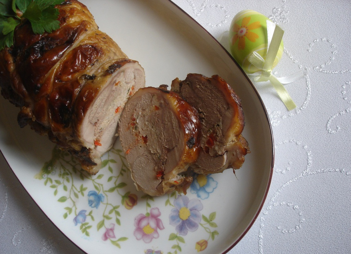 Faszerowany udziec z indyka