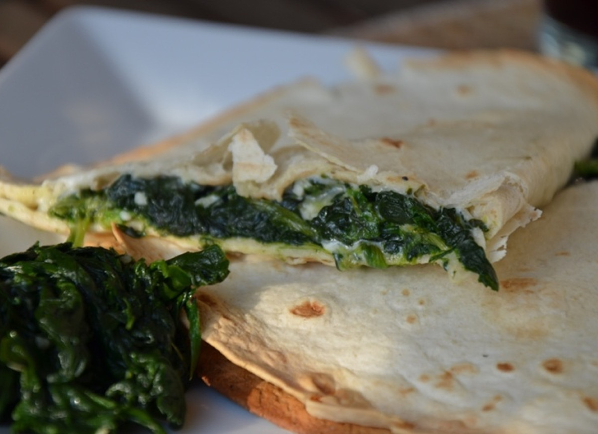 Tortille ze szpinakiem
