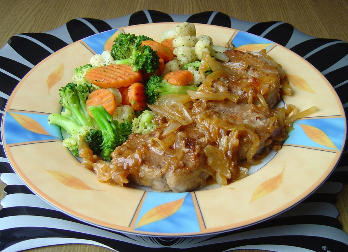 Medaliony Wieprzowe z Podsmażaną Cebulką