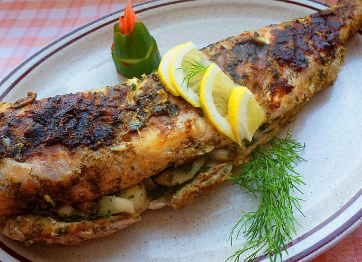Szczupak z grilla z nadzieniem