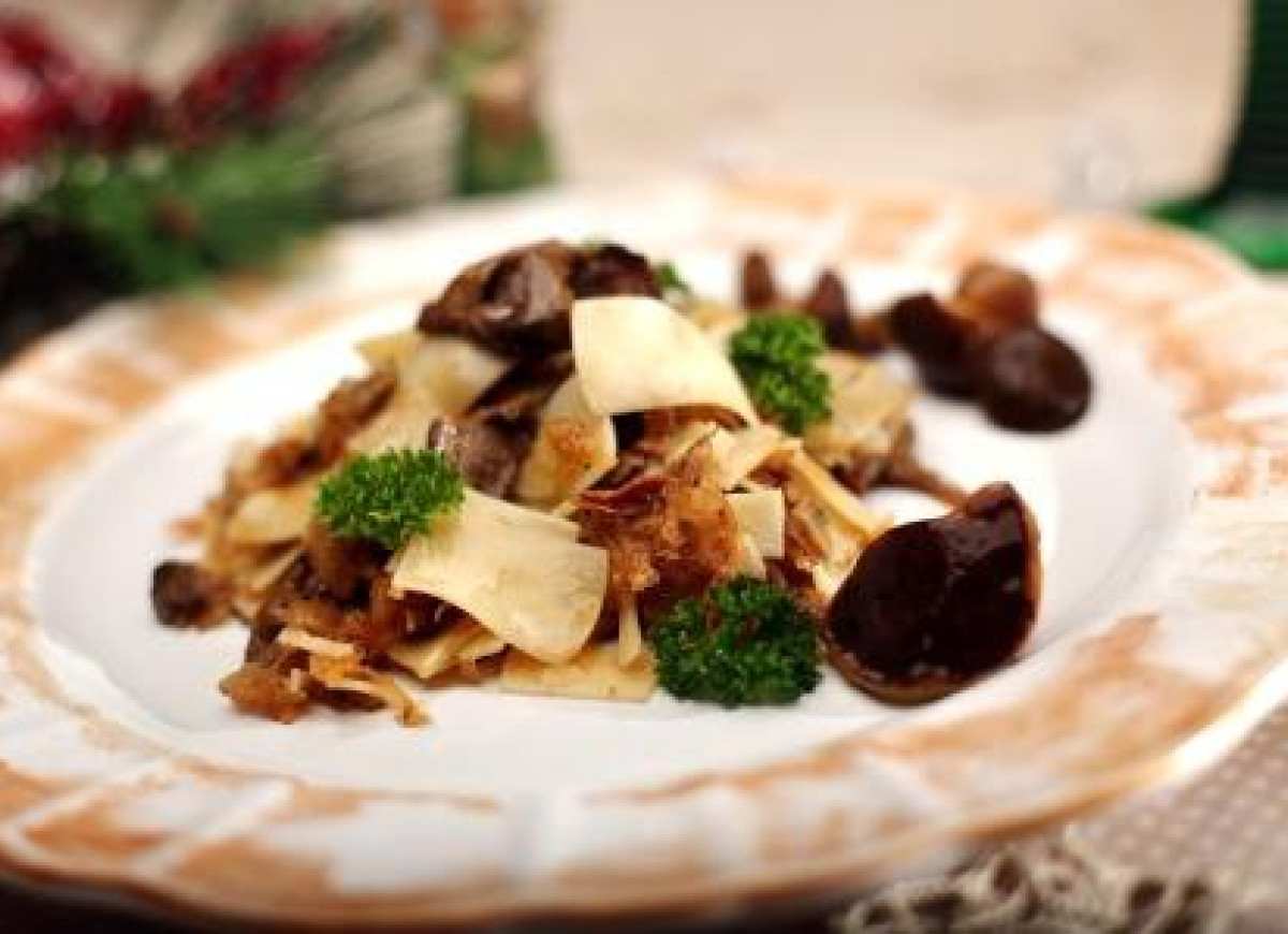 przepis na wigilijne łazanki z kapustą i grzybami