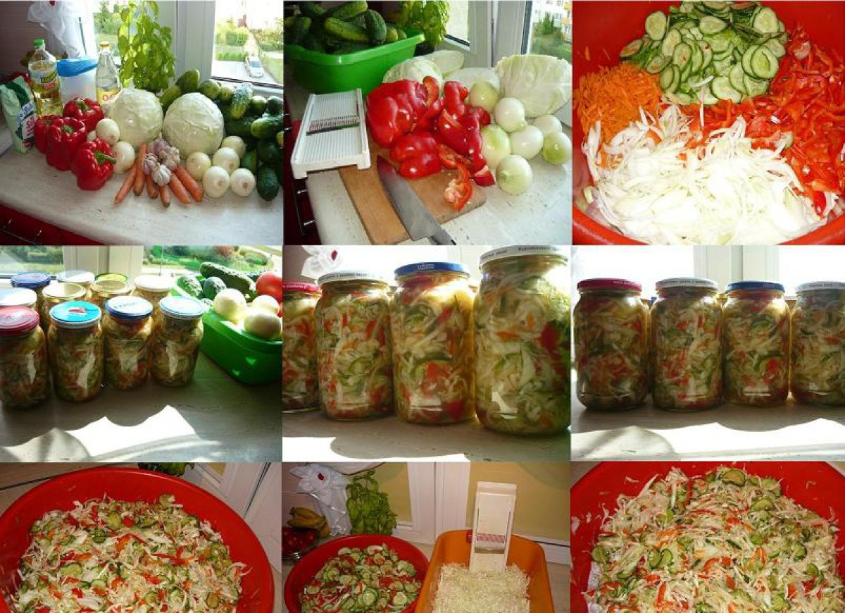 SAŁATKA Z OGÓRKÓW I BIAŁEJ KAPUSTY NA ZIMĘ…