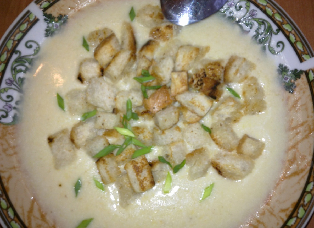 Zupa krem z grzankami