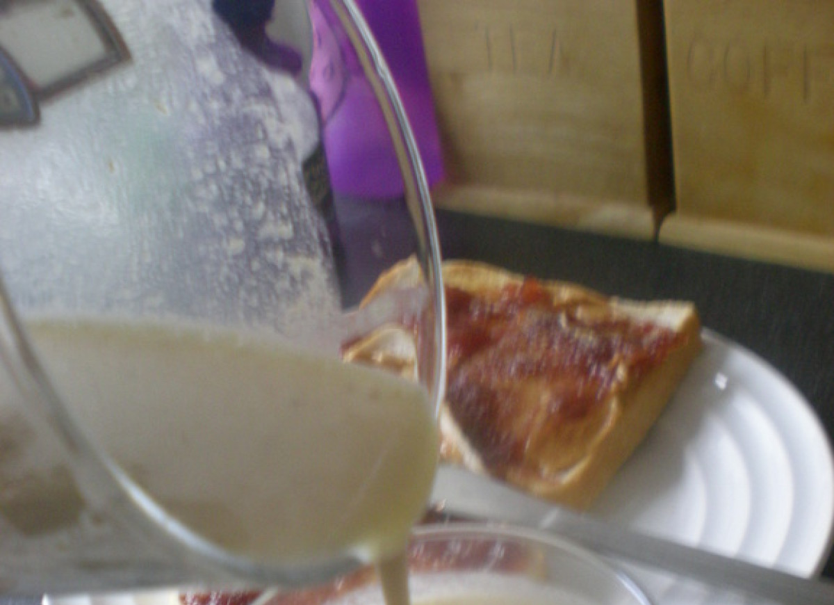 Smoothie z banana z maslem orzechowym