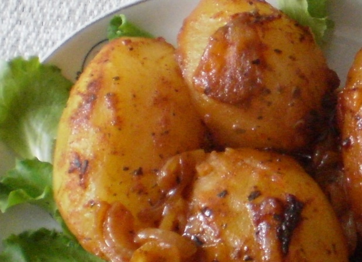 Ziemniaki pieczone w rękawie foliowym :