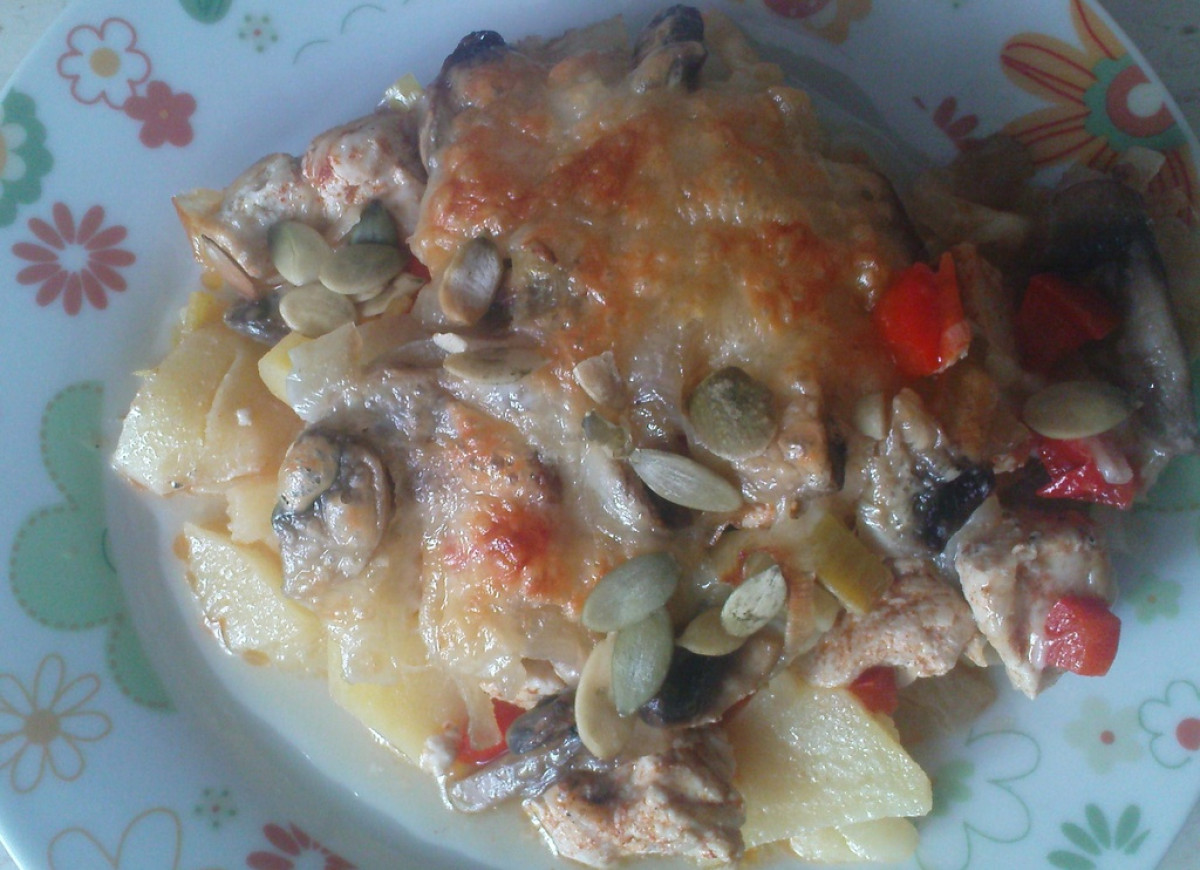 Zapiekanka ziemniaczana z indykiem