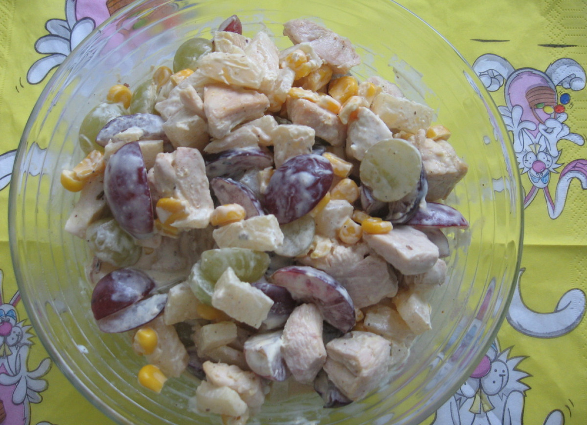 Sałatka z winogron i kurczaka