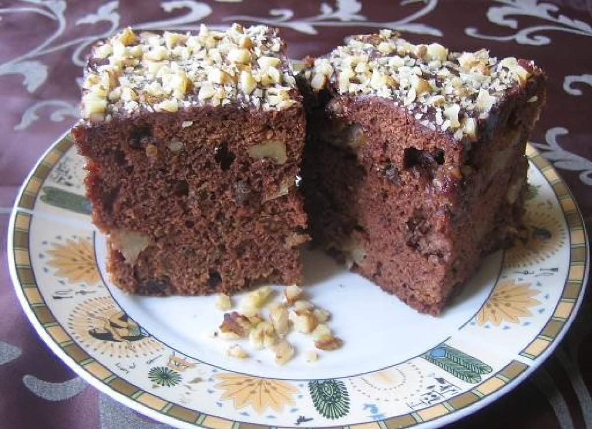 CIASTO CZEKOLADOWE BAKALIOWO - JABŁKOWE